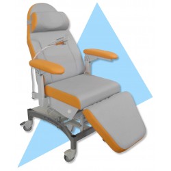 Fauteuil de soins polyvalent, sellerie 3 parties, roues Ø 100 mm